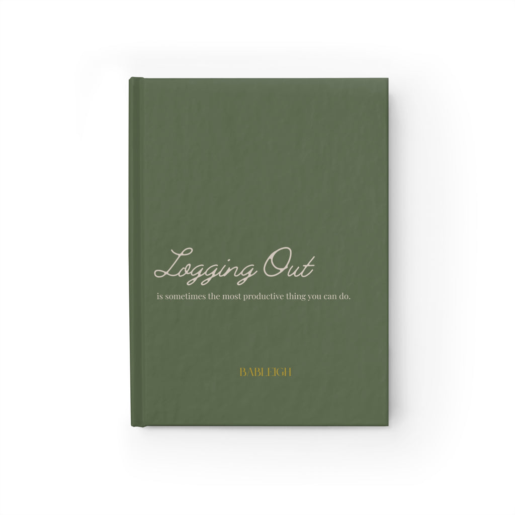 Logging Out journal | Ruled notebook, Minimal motivational cover