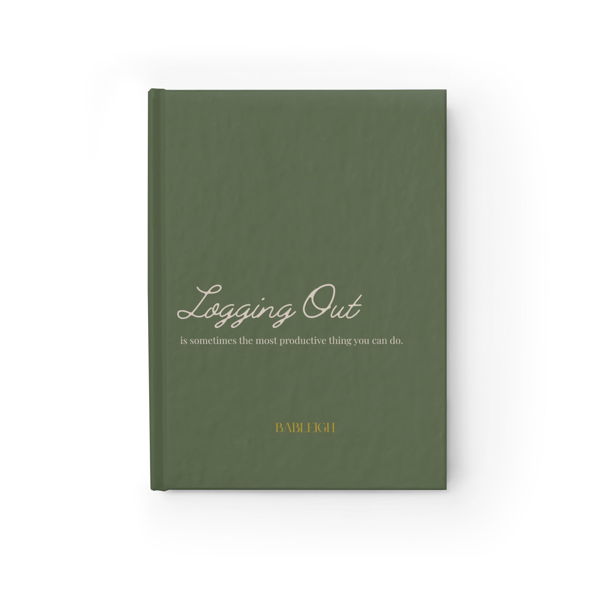 Logging Out journal | Ruled notebook, Minimal motivational cover